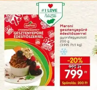Spar Maroni gesztenyepüré édesítőszerrel 200 g ajánlat