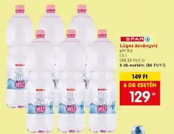 Spar SPAR Lúgos ásványvíz 1,5l ajánlat
