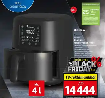 Lidl Masterpro Digitális forrólevegős fritőz ajánlat