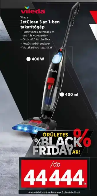 Lidl vileda JetClean 3 az 1 ben takarítógép ajánlat