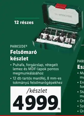 Lidl PARKSIDE Felsőmaró készlet ajánlat