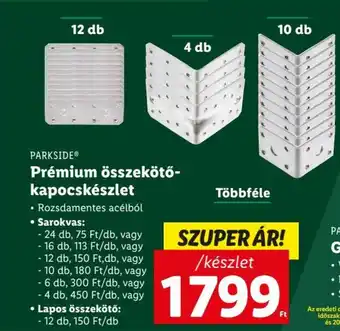 Lidl PARKSIDE Prémium összekötő kapocskészlet ajánlat