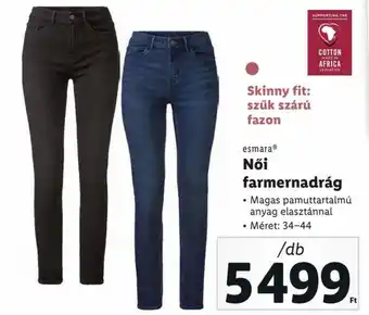 Lidl esmara Női farmernadrág ajánlat