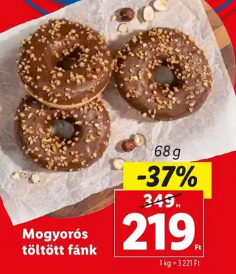 Lidl Mogyorós töltött fánk 68 g ajánlat