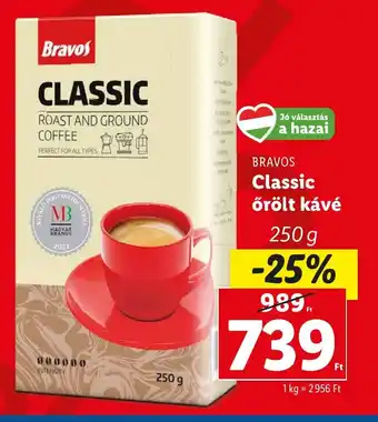 Lidl BRAVOS Classic őrölt kávé 250 g ajánlat