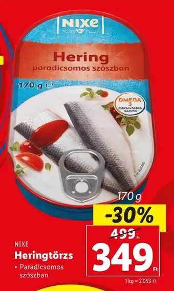 Lidl NIXE Heringtörzs 170 g ajánlat