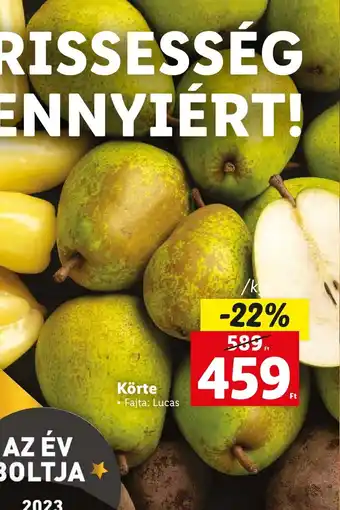 Lidl Körte 1 kg ajánlat