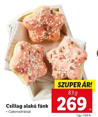 Lidl Csillag alakú fánk 83 g ajánlat