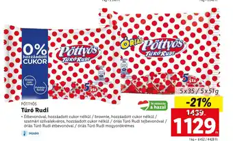 Lidl PÖTTYÖS Túró Rudi 5 x 35 / 5 x 51 g ajánlat