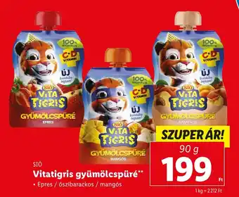 Lidl SIÓ Vitatigris gyümölcspüré 90 g ajánlat