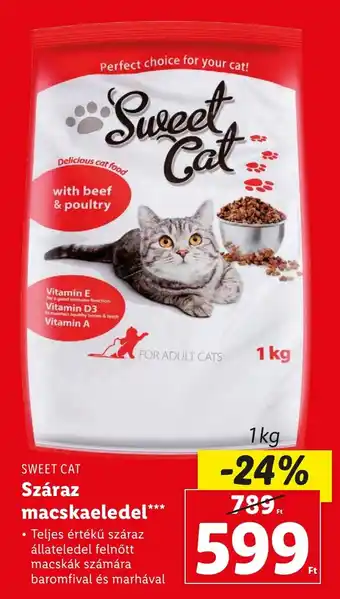 Lidl SWEET CAT Száraz macskaeledel 1 kg ajánlat