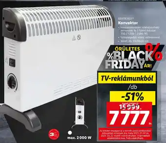 Lidl SILVERCREST Konvektor 1 db ajánlat