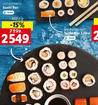 Lidl CHEF SELECT TO GO Sushi Box 462,5 g ajánlat