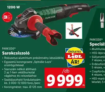 Lidl PARKSIDE Sarokcsiszoló 1 db ajánlat