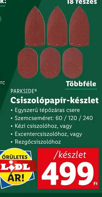Lidl PARKSIDE Csiszolópapír-készlet ajánlat