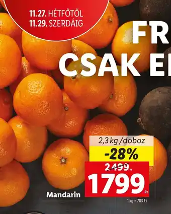 Lidl Mandarin 2,3 kg ajánlat