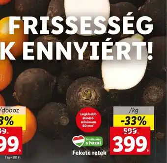 Lidl Fekete retek 1 kg ajánlat