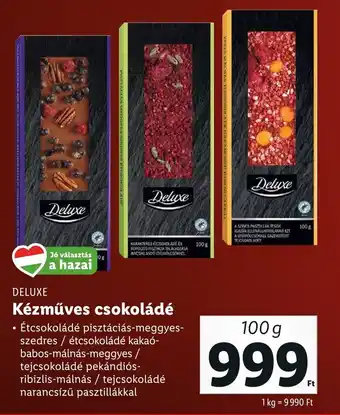 Lidl DELUXE Kézműves csokoládé 100 g ajánlat