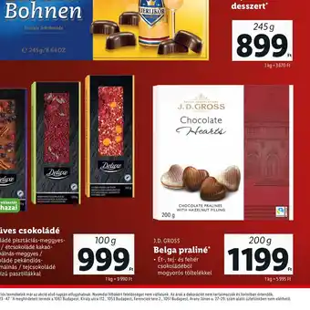 Lidl J.D. GROSS Belga praliné 200 g ajánlat