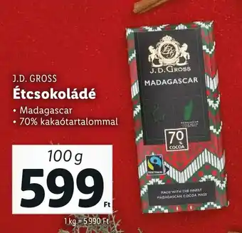 Lidl J.D. GROSS Étcsokoládé 100 g ajánlat