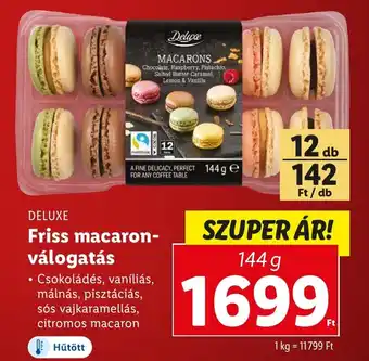 DELUXE Friss macaron-válogatás 144 g