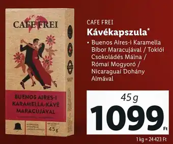 Lidl CAFE FREI Kávékapszula 45 g ajánlat