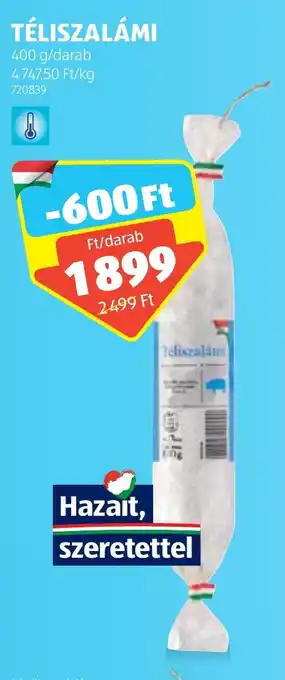 ALDI TÉLISZALÁMI 400 g ajánlat