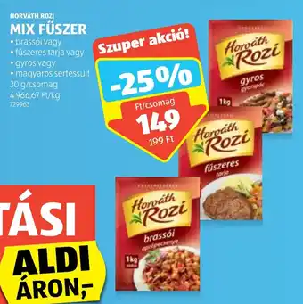 ALDI HORVÁTH ROZI MIX FŰSZER 30 g ajánlat