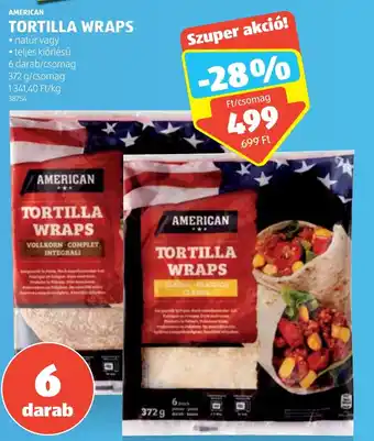 AMERICAN TORTILLA WRAPS 6 db