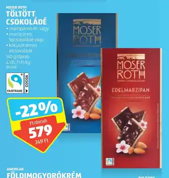 ALDI MOSER ROTH TÖLTÖTT CSOKOLÁDÉ 140 g ajánlat