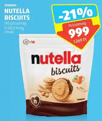 ALDI FERRERO NUTELLA BISCUITS 193 g ajánlat