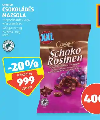 CHOCEUR CSOKOLÁDÉS MAZSOLA 400 g
