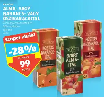 ALDI RIO D'ORO ALMA-VAGY NARANCS- stb. 200 ml ajánlat