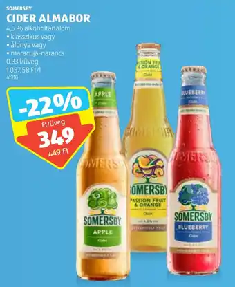 ALDI SOMERSBY CIDER ALMABOR 0,33 l ajánlat