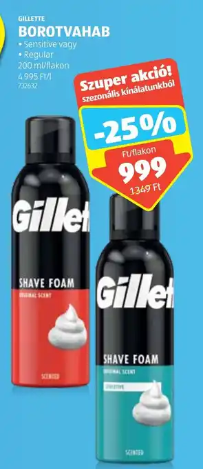ALDI GILLETTE BOROTVAHAB 200 ml ajánlat