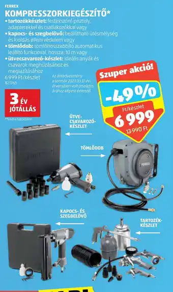 ALDI FERREX KOMPRESSZORKIEGÉSZÍTŐ 1 készlet ajánlat