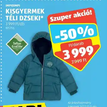 ALDI IMPIDIMPI KISGYERMEK TÉLI DZSEKI 1 db ajánlat