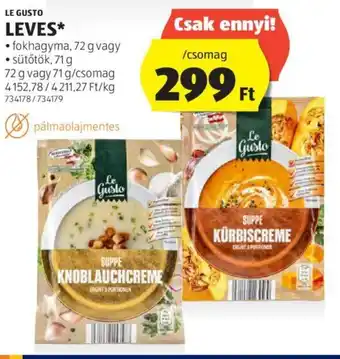 ALDI LE GUSTO LEVES 72 - 71 g ajánlat