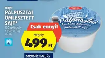 TEBIKE PÁLPUSZTAI ÖMLESZTETT SAJT 100 g