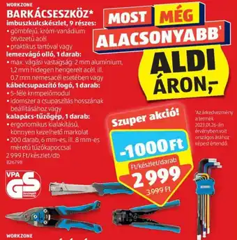 ALDI WORKZONE BARKÁCSESZKÖZ ajánlat