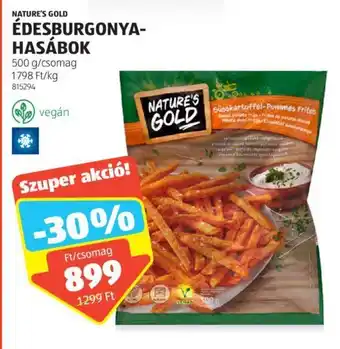 ALDI NATURE'S GOLD ÉDESBURGONYA-HASÁBOK 500 g ajánlat