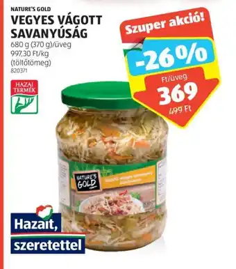 NATURE'S GOLD VEGYES VÁGOTT SAVANYÚSÁG 680 g