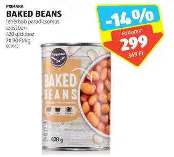 ALDI PRIMANA BAKED BEANS 420 g ajánlat