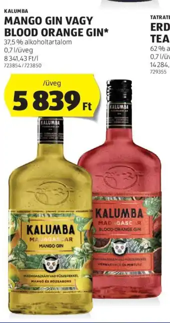 ALDI KALUMBA MANGO GIN stb. 0,7 l ajánlat
