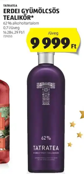 ALDI TATRATEA ERDEI GYÜMÖLCSÖS TEALIKÖR 0,7 l ajánlat