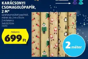 KARÁCSONYI CSOMAGOLÓPAPÍR 2 m