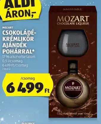 MOZART CSOKOLÁDÉ-KRÉMLIKŐR AJÁNDÉK POHÁRRAL 0,5 l