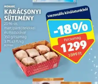 ALDI MONARC KARÁCSONYI SÜTEMÉNY 350 g ajánlat