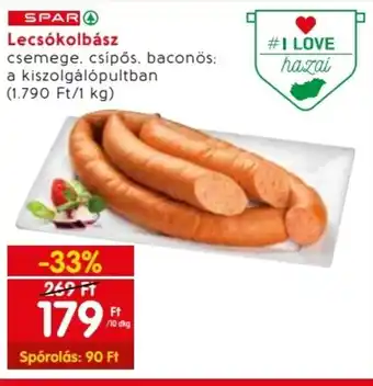 Spar SPAR Lecsókolbász 10 dkg ajánlat