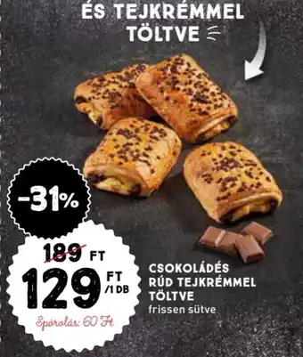 Spar CSOKOLÁDÉS RÚD TEJKRÉMMEL TÖLTVE 1 db ajánlat
